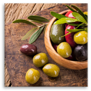 Obraz na skle Styler - Olives Olives 2 - 30x30 cm
