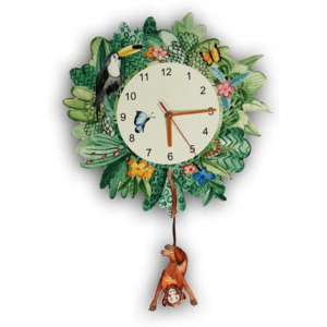 Nástěnné hodiny - Jungle Mania Clock