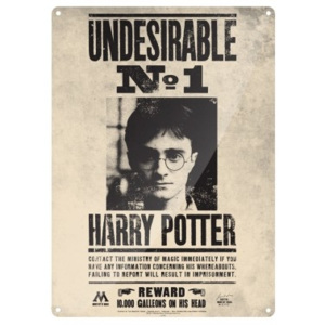 Plechová cedule Harry Potter Undesirable No.1, (29,5 x 42 cm)