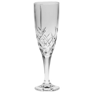CRYSTAL BOHEMIA Sada 2 ks − Křišťálová sklenice na šumivé víno Brixton, Vemzu