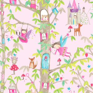 Tapeta na zeď - Arthouse Woodland Fairies Woodland Fairies Pink