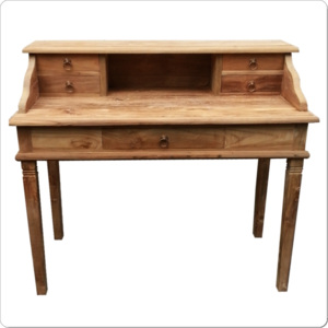 Stylový psací stůl se šuplíky z masivu, natur, MTP19 repliky strarožitný nábytek