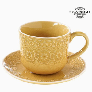 Hrnek na přípravu čaje Porcelán Žlutý by Bravissima Kitchen