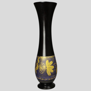 Váza 30 cm Thajsko modrozlatá