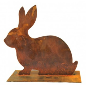 Kovová dekorace králík