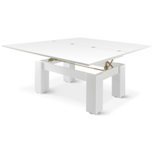 BRAVO bílé barvy, rozkládací, zvedací konferenční stůl, stolek