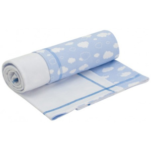 ESITO Letní dětská deka dvojitá bavlna obláček, Barva obláček modrá, Velikost 75 x 100 cm