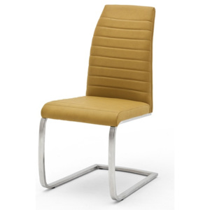 Moderní jídelní židle FLORES AP ekokůže žlutá