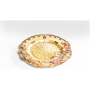 Dekorativní předmět servírovací talíř Compass Gold O34cm