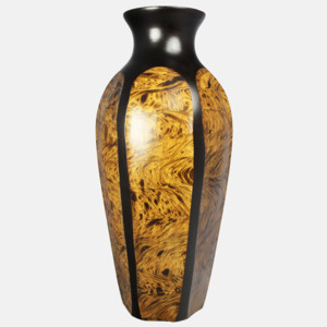 Dřevěná váza mramorovaná 35,5 cm Thajsko