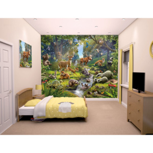 Walltastic 3D Tapeta Animals of forest, Rozměr 244cm x 305cm