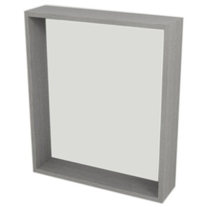 RIWA zrcadlo s LED osvětlením, 60x70x15 cm, dub stříbrný