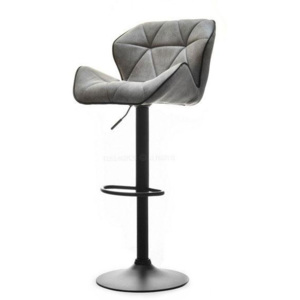 Designová barová židle PIKO šedá-černá