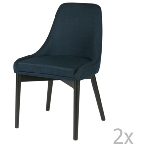 Sada 2 modrých židlí WOOOD Koen
