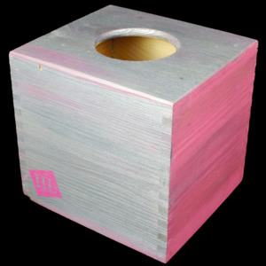 Krabice na kapesníky růžovo-stříbrná