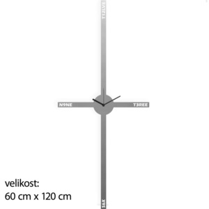 Velké nerezové designové nástěnné hodiny XXL: Víra našeho století