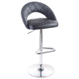 Barová židle G21 Victea koženková, prošívaná black - G21