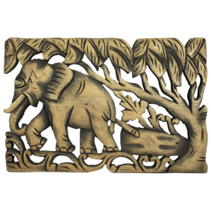 Dřevořezba 20x30 cm Thajsko - slon