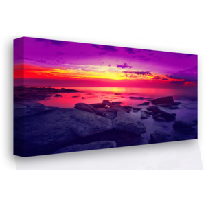 Obraz - fialový soumrak (90x60 cm) - InSmile ®