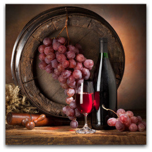 Obraz na skle Styler - Wine Wine 2 - 30x30 cm