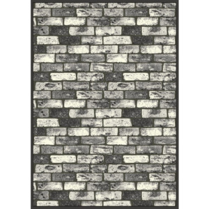 Kusový koberec Cihlová zeď šedý, Velikosti 80x150cm
