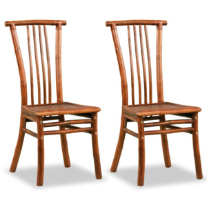 Jídelní židle 2 ks bambus 43x56x98 cm, hnědé