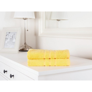 2x ručníky froté Classic žlutá 50x100 (450g/m2)