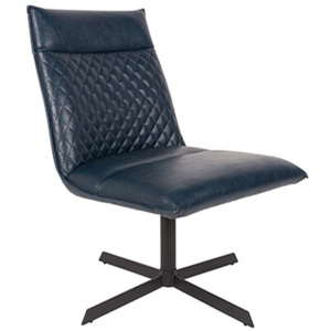 Modrá židle White Label Ivar