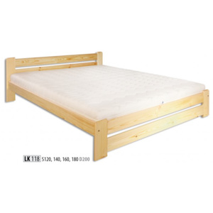 HMmax Postel LK 118 masiv borovice rozměry postele: 140 x 200, Barevné provedení dřeva: dub
