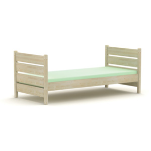 Ergonomická postel vyrobená z masivního dřeva v klasickém moderním stylu MV255