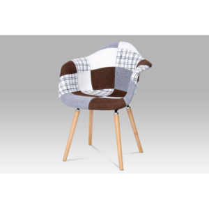 Originální jídelní židle patchwork / natural CT-726 PW2