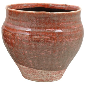 Růžový květináč z keramiky Strömshaga Nolhaga, Ø 24 cm