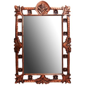 Zrcadlo v dřevěném rámu XL