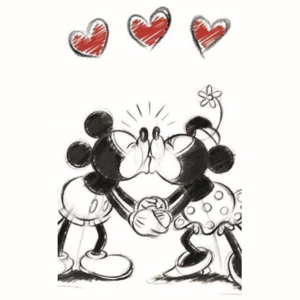 Osuška licenční Zamilovaní Mickey a Minnie 70x140