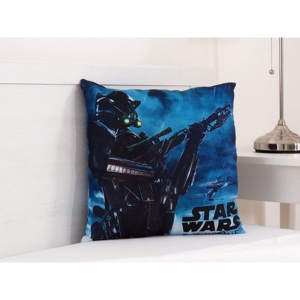 Jerry Fabrics Dekorační polštářek Stars Wars modrý 40x40