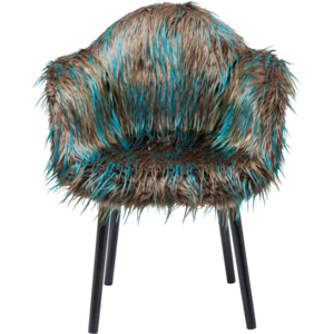 Židle s opěrkou Yeti Fur Dark Green