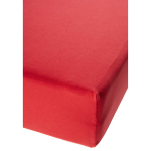 Jersey prostěradlo s elastanem červené Rozměr: 200x220 cm