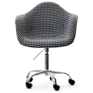 Kancelářská čalouněná židle MORLOTE Černo-bílá