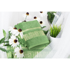 Night in Colours Bambusový ručník ARYA - tmavě zelený 50x90cm