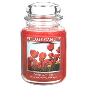 Svíčka ve skleněné dóze Village Candle Tulipány, 737 g