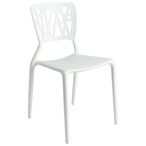 Mørtens Furniture Jídelní židle Busk, bílá bílá
