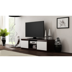 Shoptop TV stolek RTV LCD 120 tmavě hnědý, bílý
