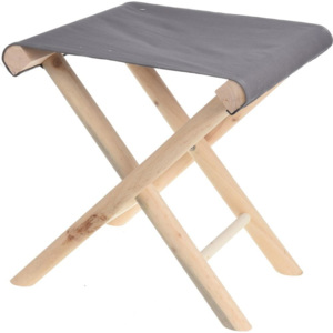 Taburet z přírodního dřeva, skládací - stolička
