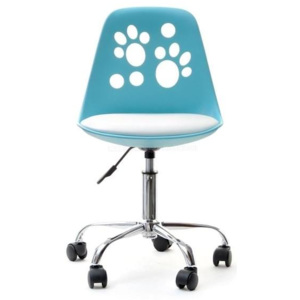 Otočná židle pro děti PETS modrá-bílá