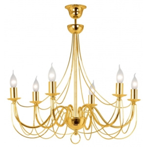 LIS Lighting Lustr Retro 6 zlatá - bez závěsu 0281Z