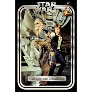 Plakát - Star Wars Classic (Han and Chewie Retro)