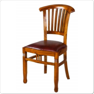 Jídelní dřevěná židle zdobená, sedák kůže barva antik, dřevěné židle v kůži