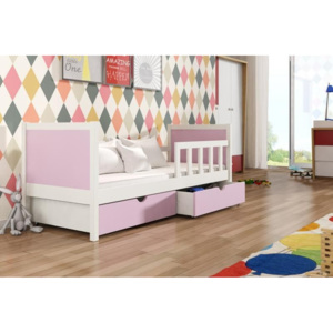 Dětská postel PONOKIO 1 - bílá / růžová
