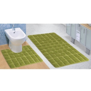 Koupelnové předložky 60x50, 60x100 zelený mech