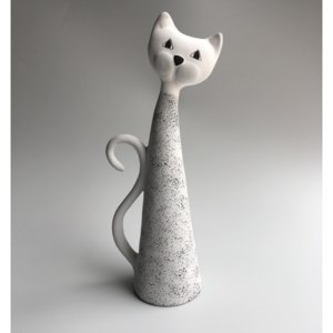 Keramika Andreas® Kočka velká - šedá mramorová
